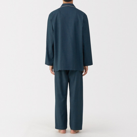 Piżama męska flanelowa granatowa