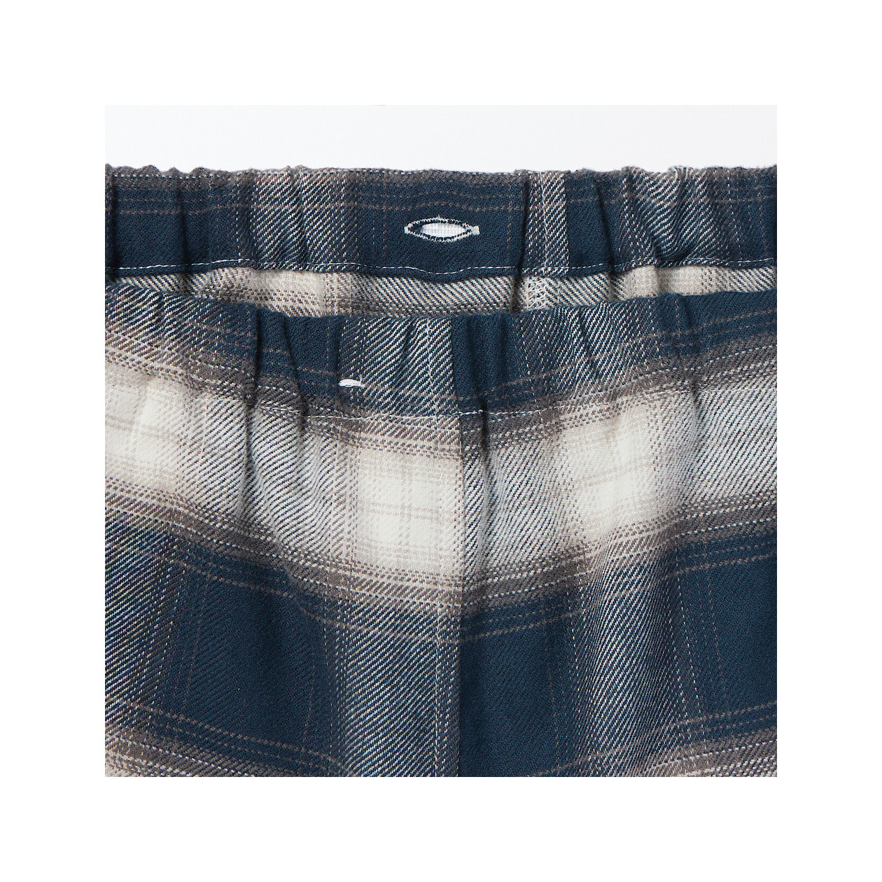 Piżama męska flanelowa w kratę granatowa