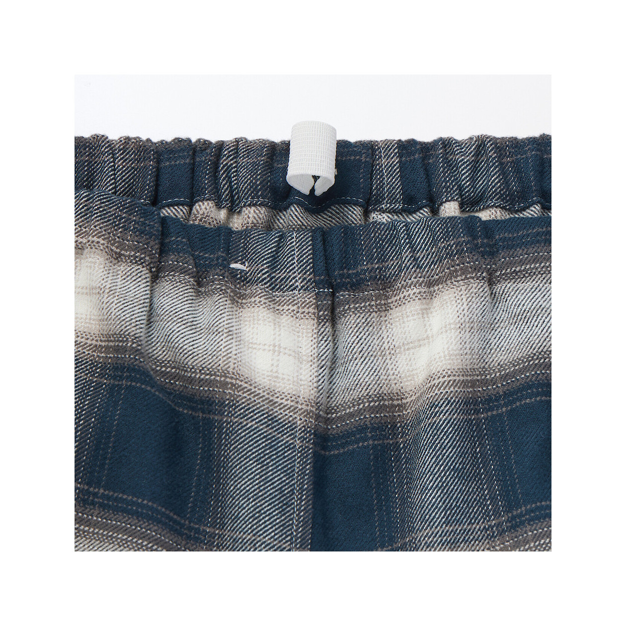 Piżama męska flanelowa w kratę granatowa