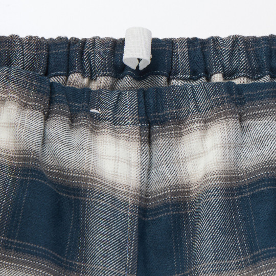 Piżama męska flanelowa w kratę granatowa