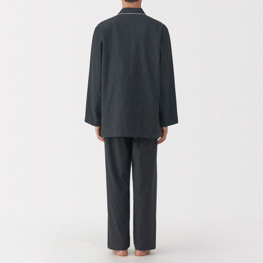 Piżama męska flanelowa w pepitkę szara