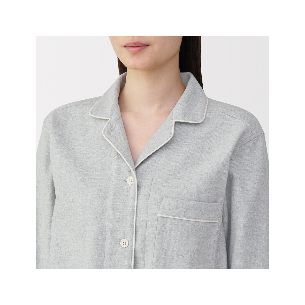 Piżama damska flanelowa szara