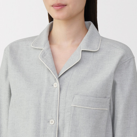 Piżama damska flanelowa szara