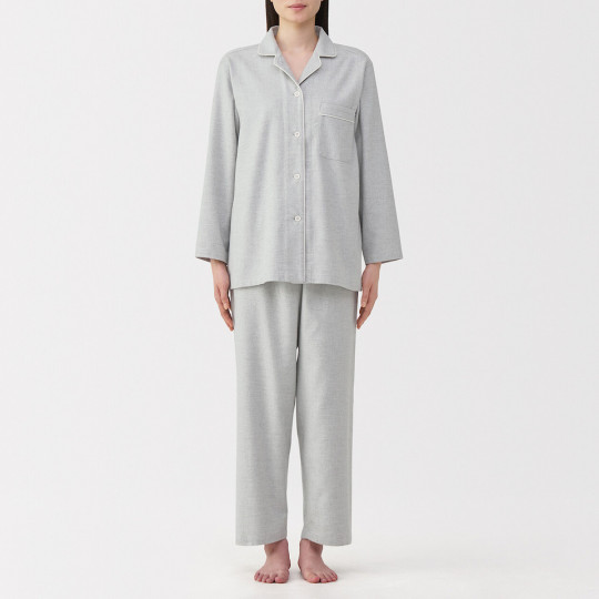 Piżama damska flanelowa szara