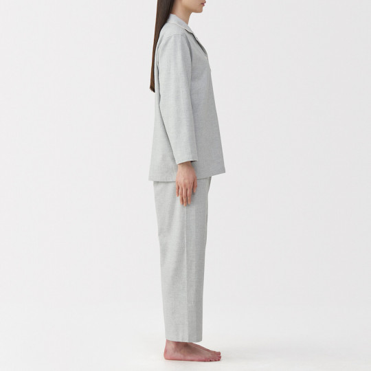 Piżama damska flanelowa szara
