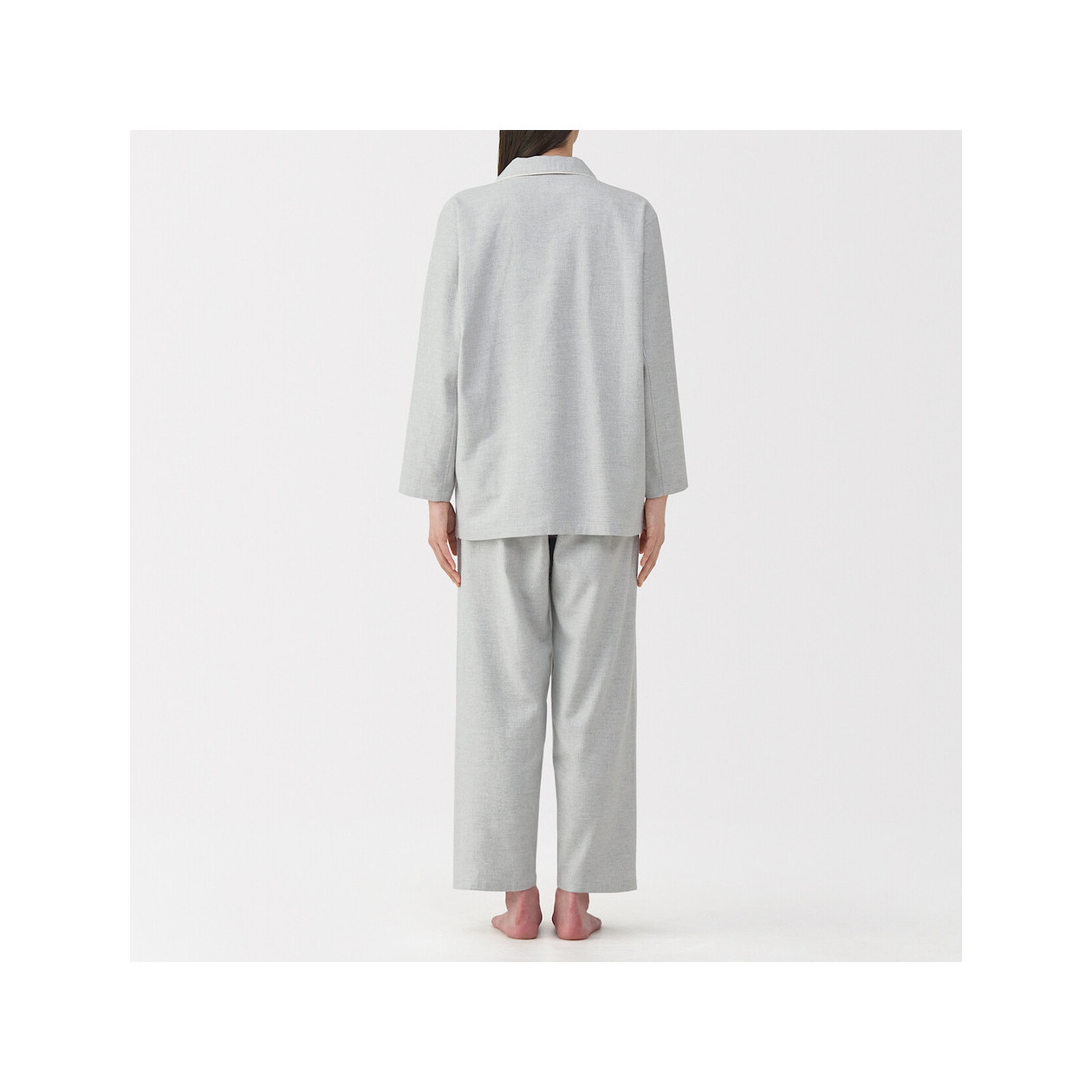 Piżama damska flanelowa szara
