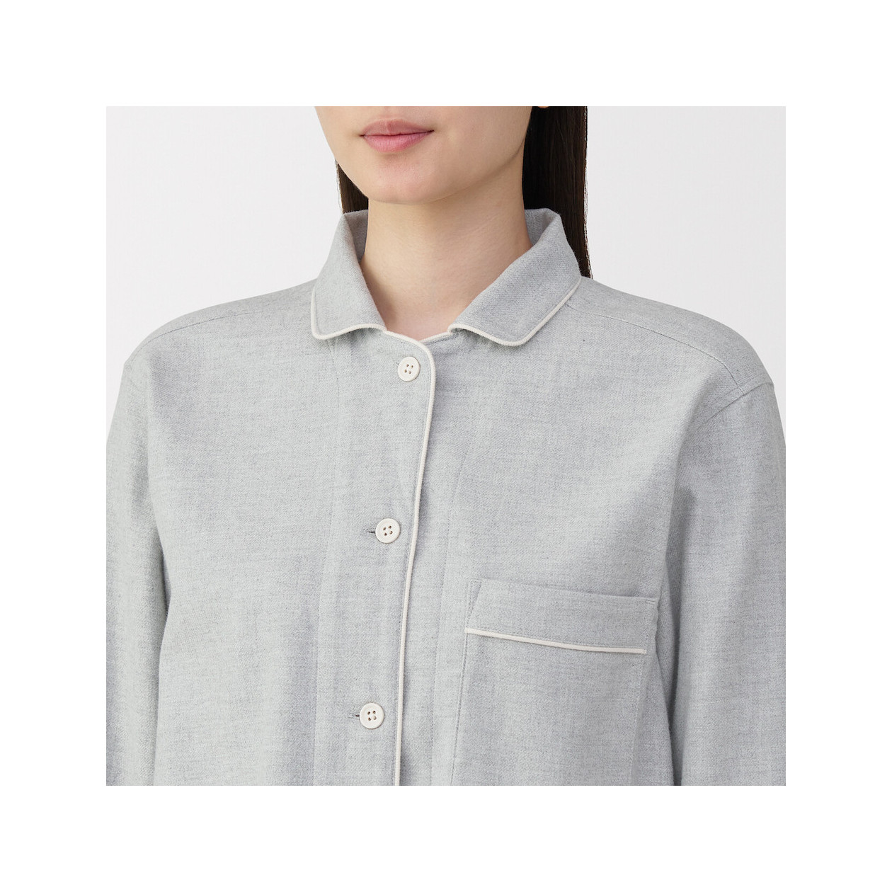 Piżama damska flanelowa szara