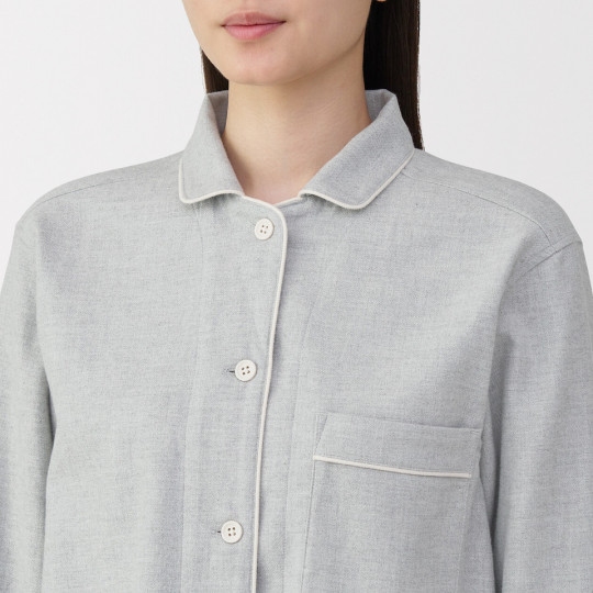 Piżama damska flanelowa szara