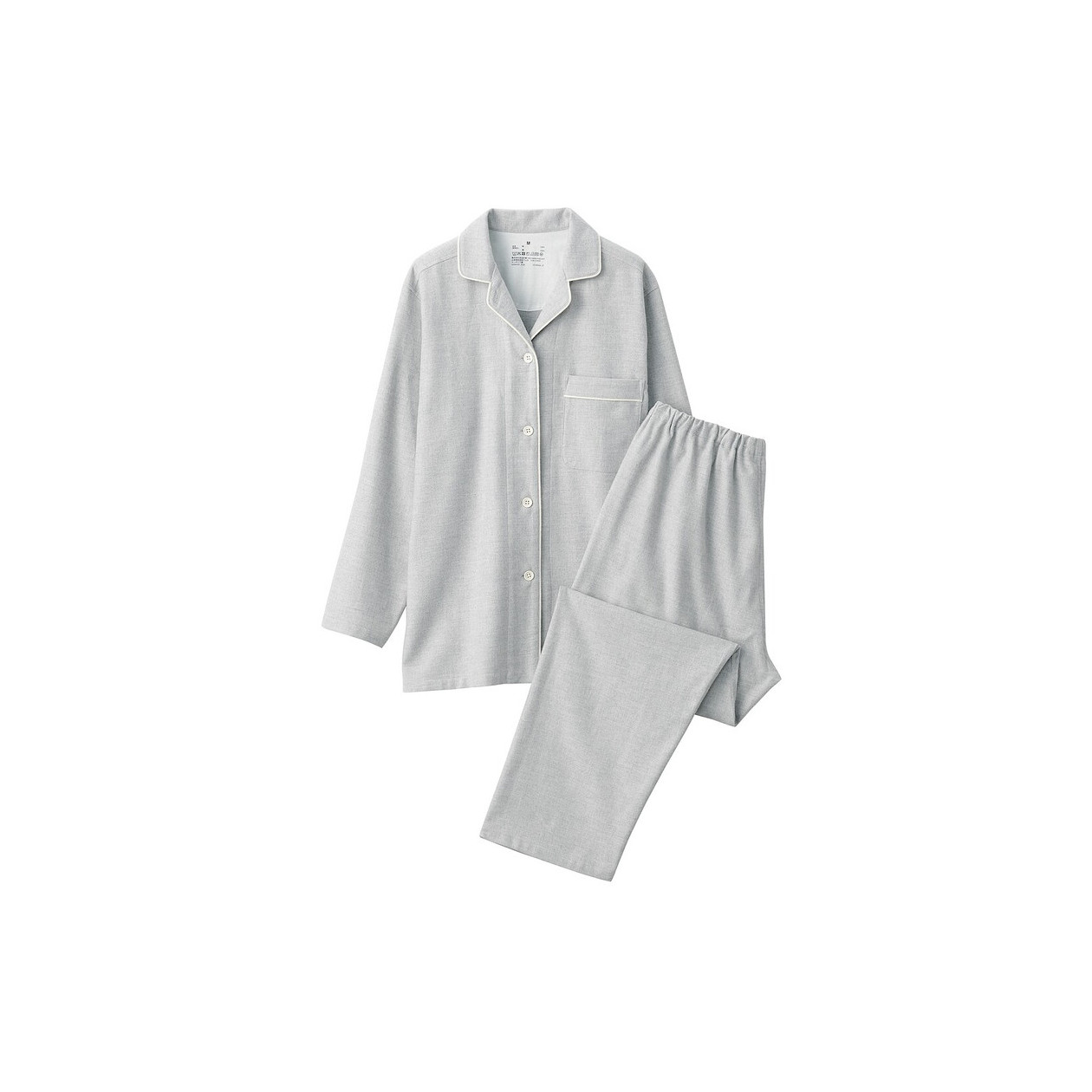 Piżama damska flanelowa szara