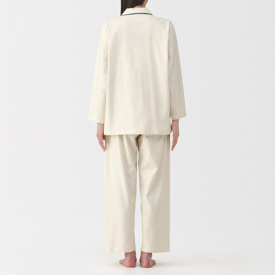 Piżama damska flanelowa kremowa
