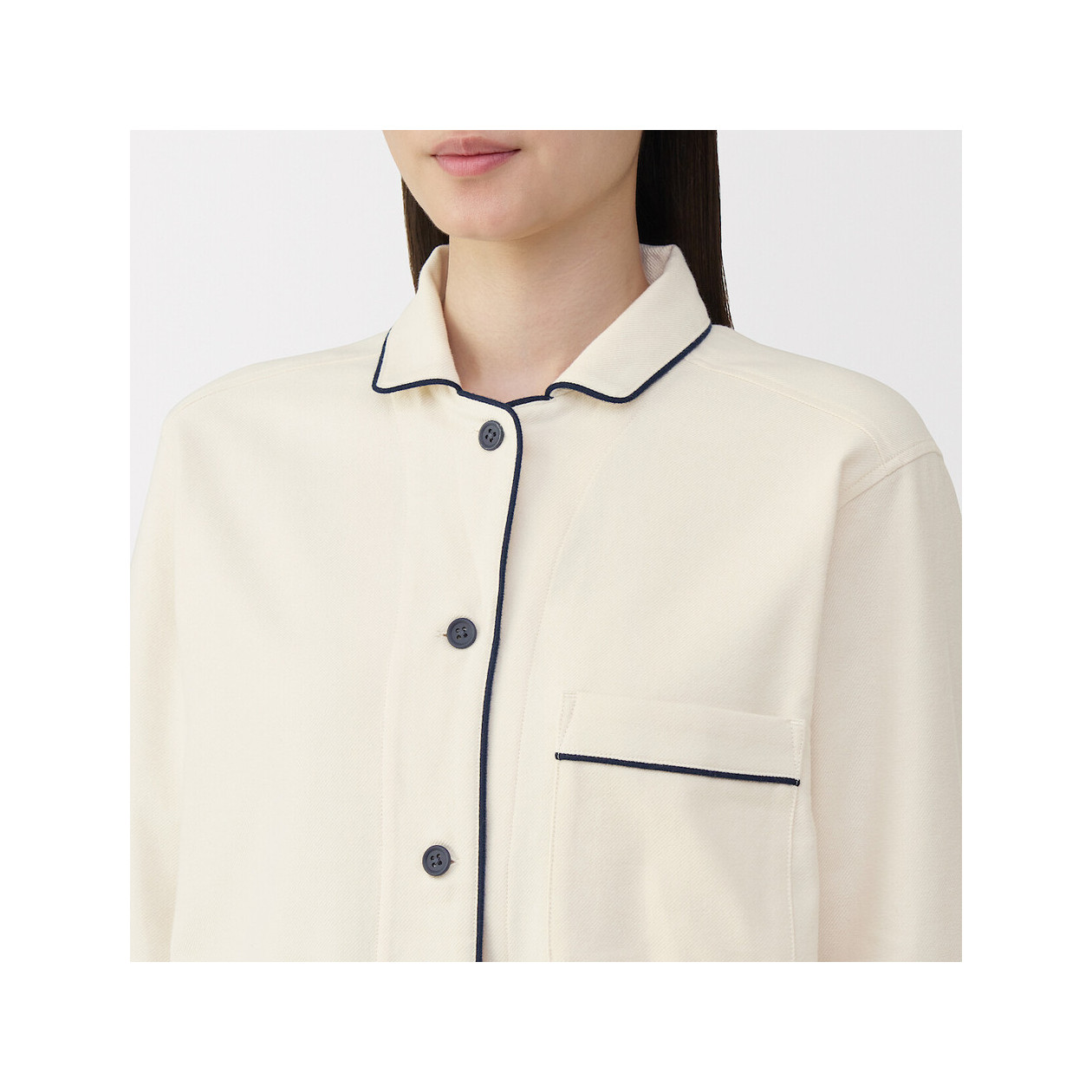 Piżama damska flanelowa kremowa