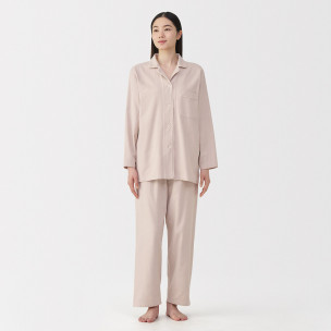 Piżama damska flanelowa różowa