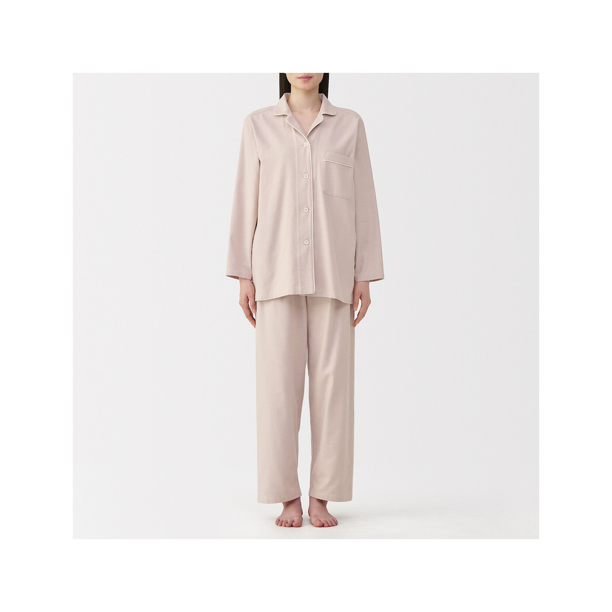 Piżama damska flanelowa różowa