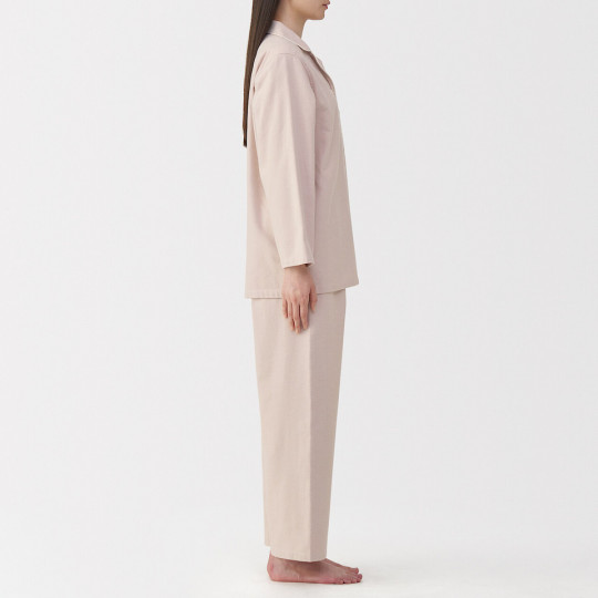 Piżama damska flanelowa różowa