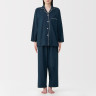 Piżama damska flanelowa granatowa