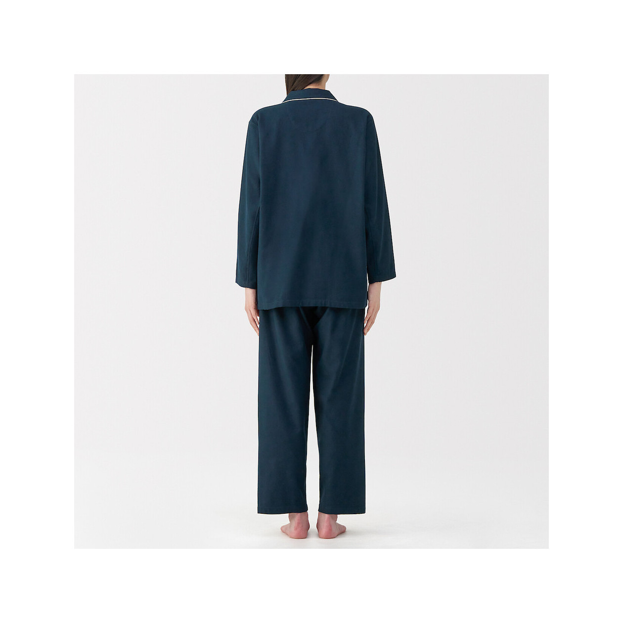 Piżama damska flanelowa granatowa
