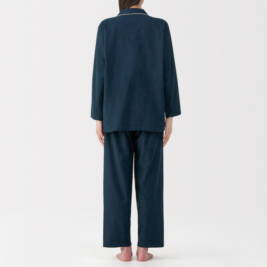 Piżama damska flanelowa granatowa