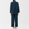 Piżama damska flanelowa granatowa