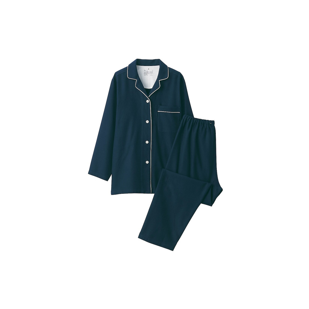 Piżama damska flanelowa granatowa