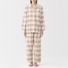 Piżama damska flanelowa w kratę różowa