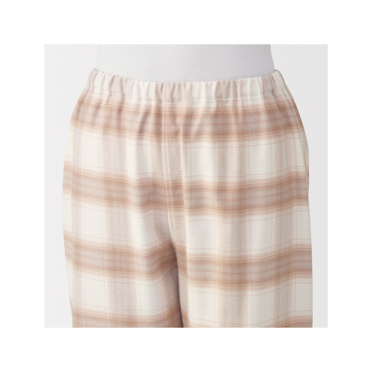 Piżama damska flanelowa w kratę różowa