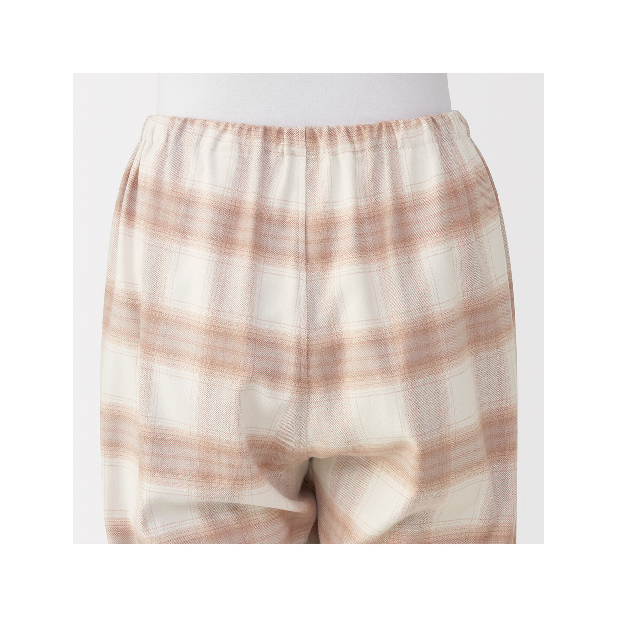 Piżama damska flanelowa w kratę różowa