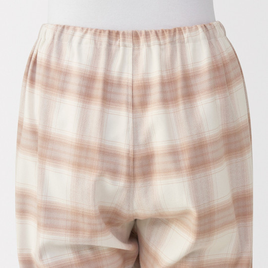 Piżama damska flanelowa w kratę różowa