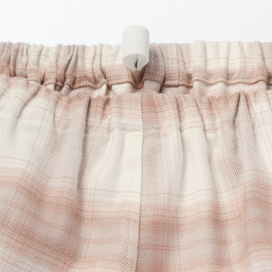 Piżama damska flanelowa w kratę różowa