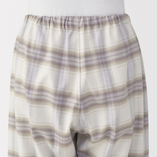 Piżama damska flanelowa w kratę brązowa