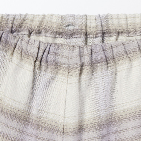 Piżama damska flanelowa w kratę brązowa