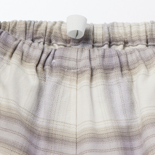 Piżama damska flanelowa w kratę brązowa