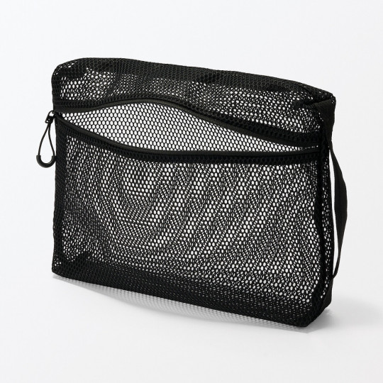 Saszetka z miekkiej siatki czarna L