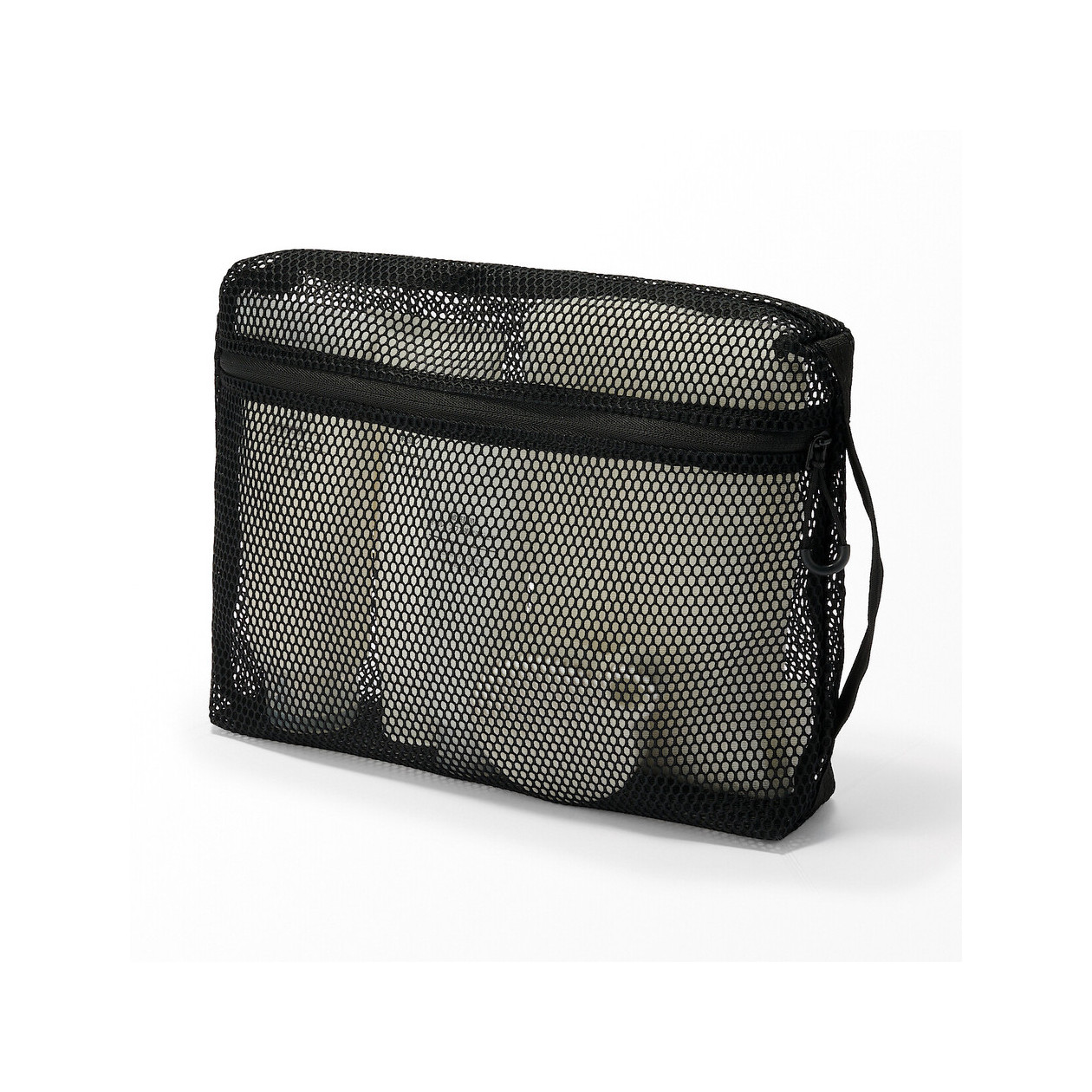 Saszetka z miekkiej siatki czarna L