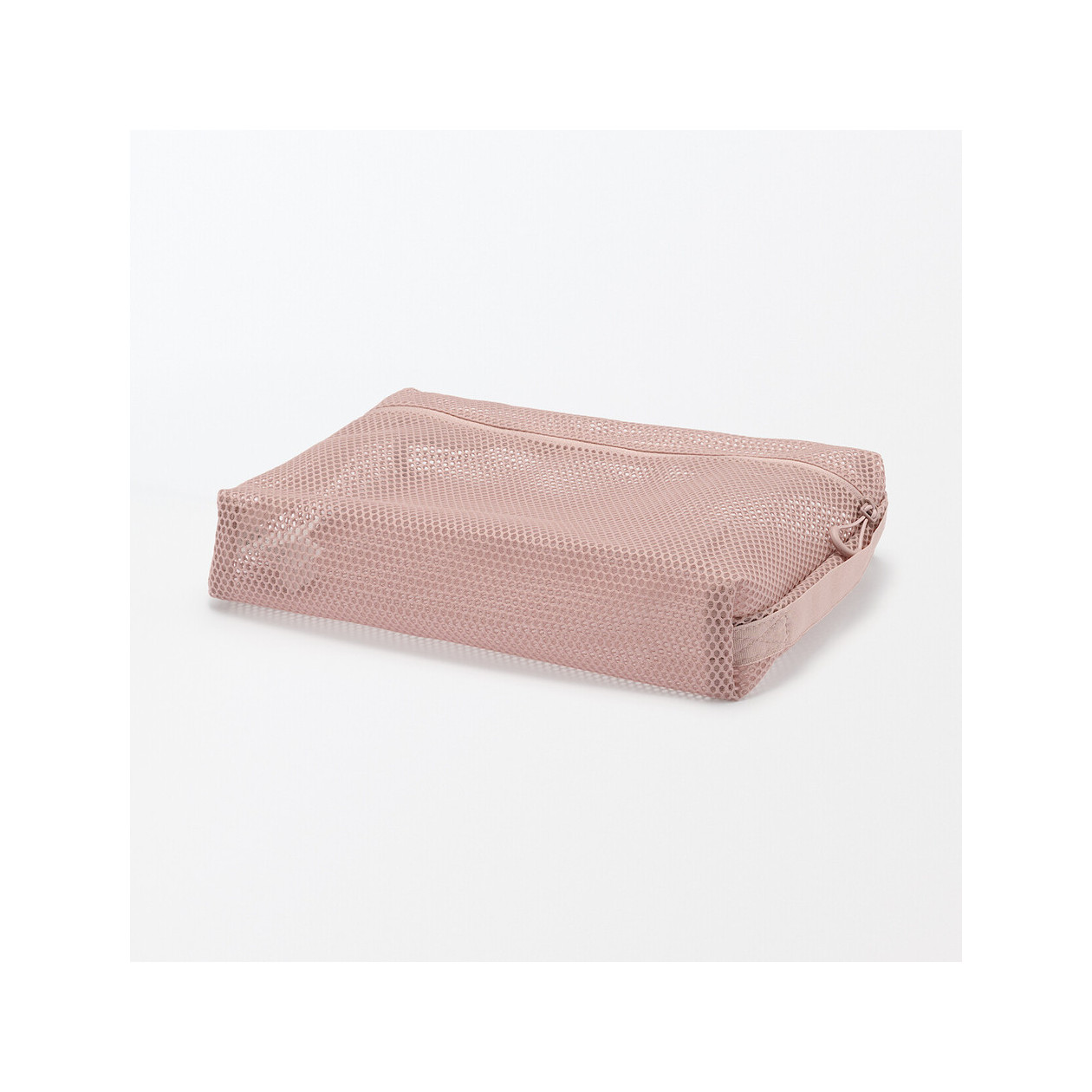 Saszetka z miekkiej siatki różowa L