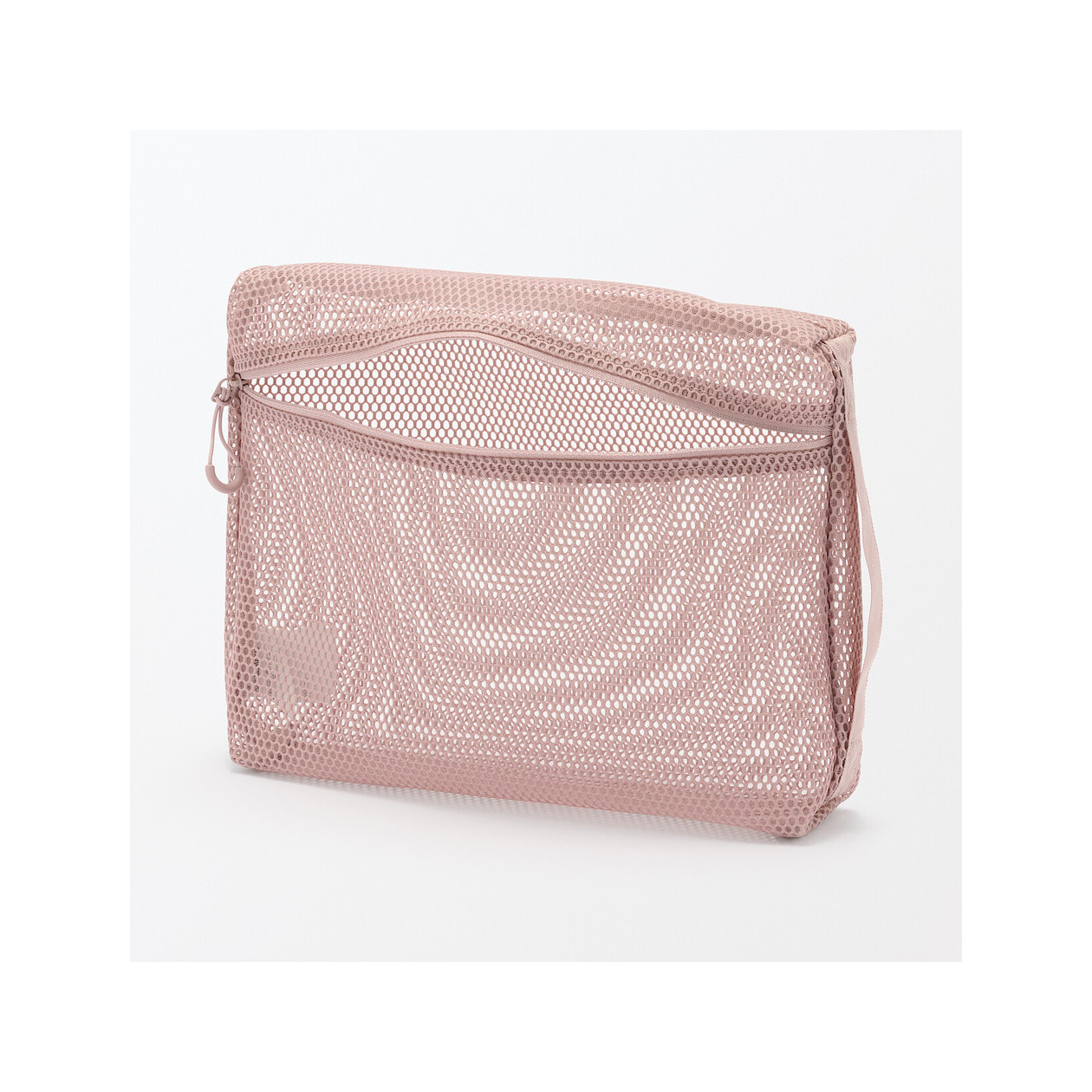 Saszetka z miekkiej siatki różowa L