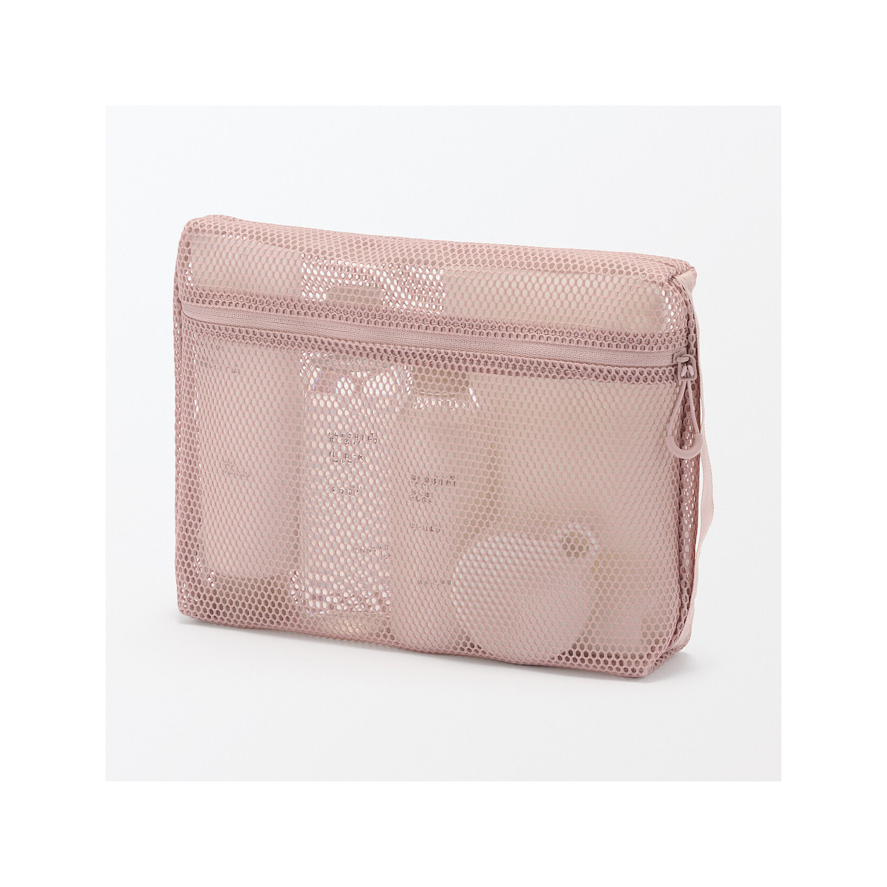 Saszetka z miekkiej siatki różowa L