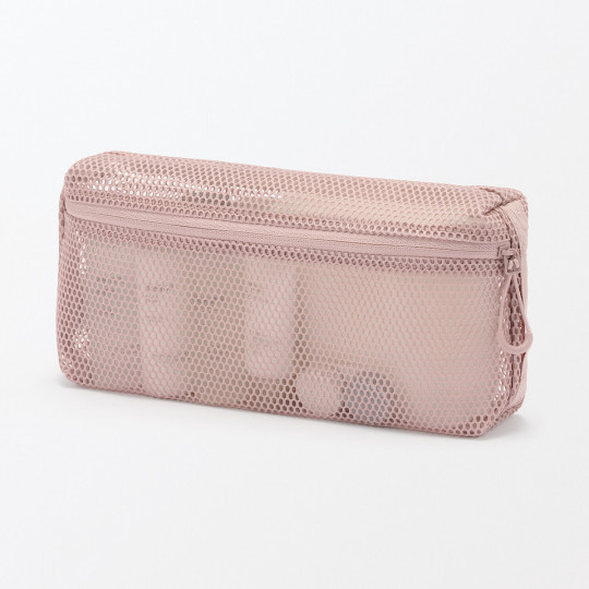 Saszetka z miekkiej siatki różowa M