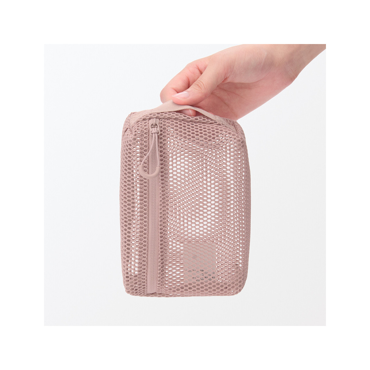 Saszetka z miekkiej siatki różowa S