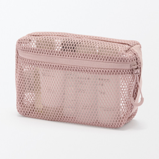 Saszetka z miekkiej siatki różowa S