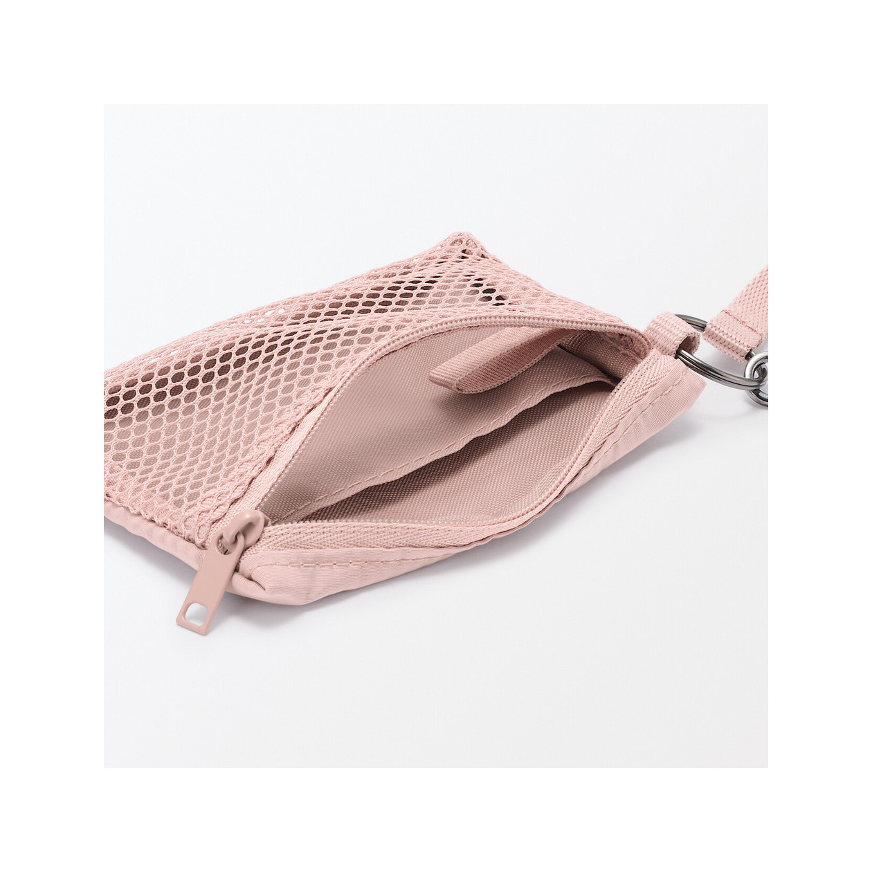 Saszetka / portfel z siatki różowa