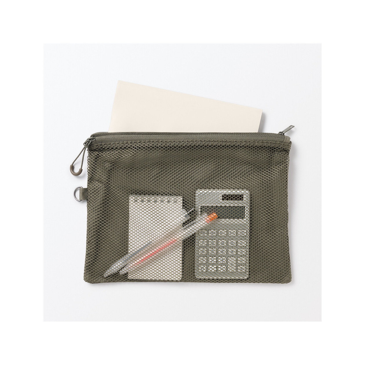 Saszetka z siatki L khaki