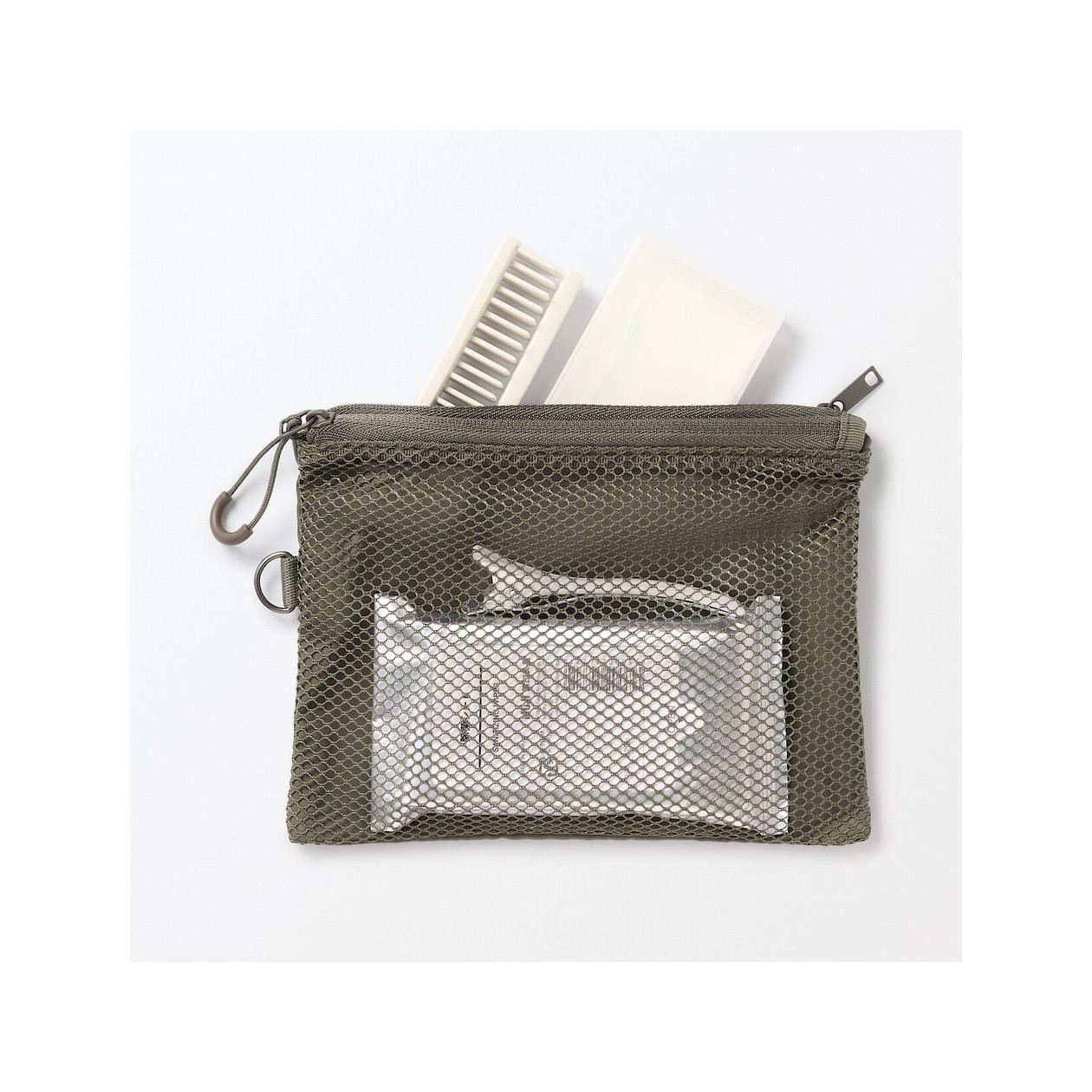 Saszetka z siatki M khaki