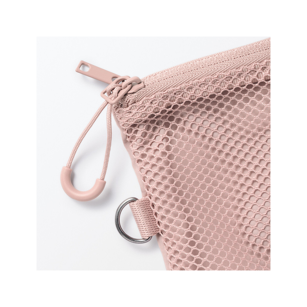 Saszetka z siatki M różowa