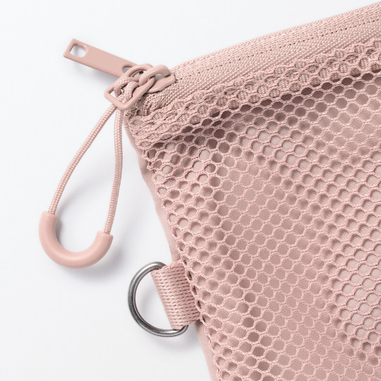 Saszetka z siatki M różowa