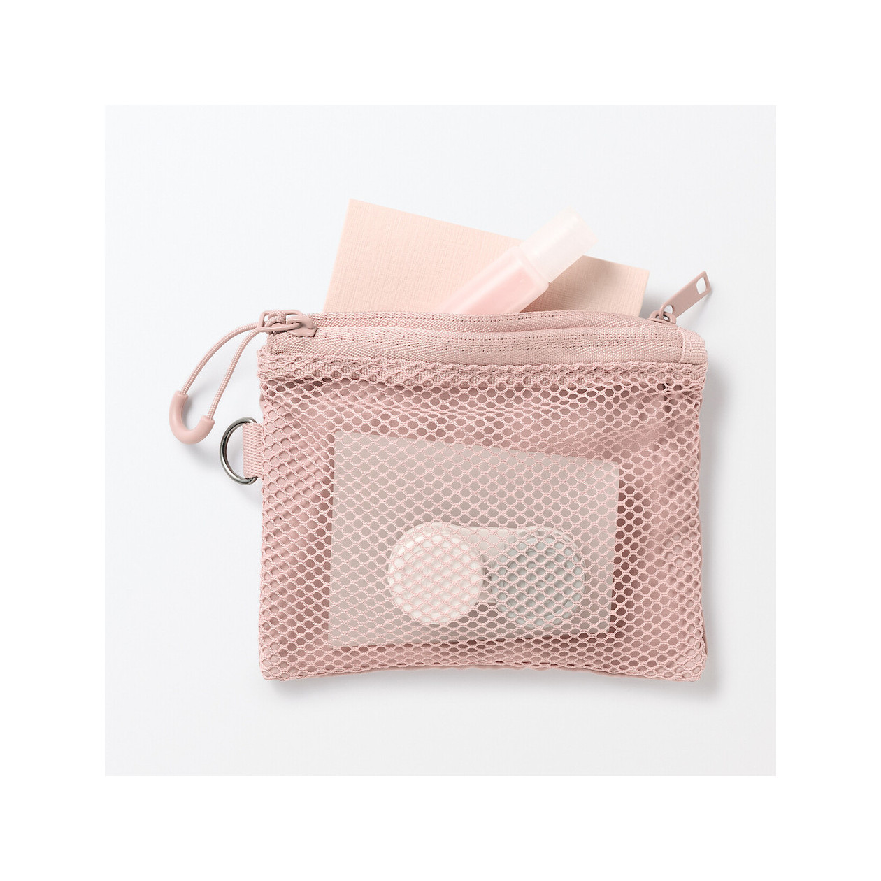 Saszetka z siatki S różowa