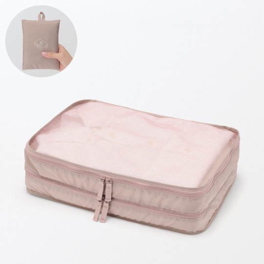 Organizer podróżny do walizki podwójny różowy M