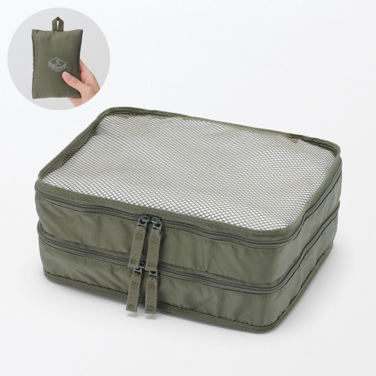 Organizer podróżny do walizki podwójny khaki S