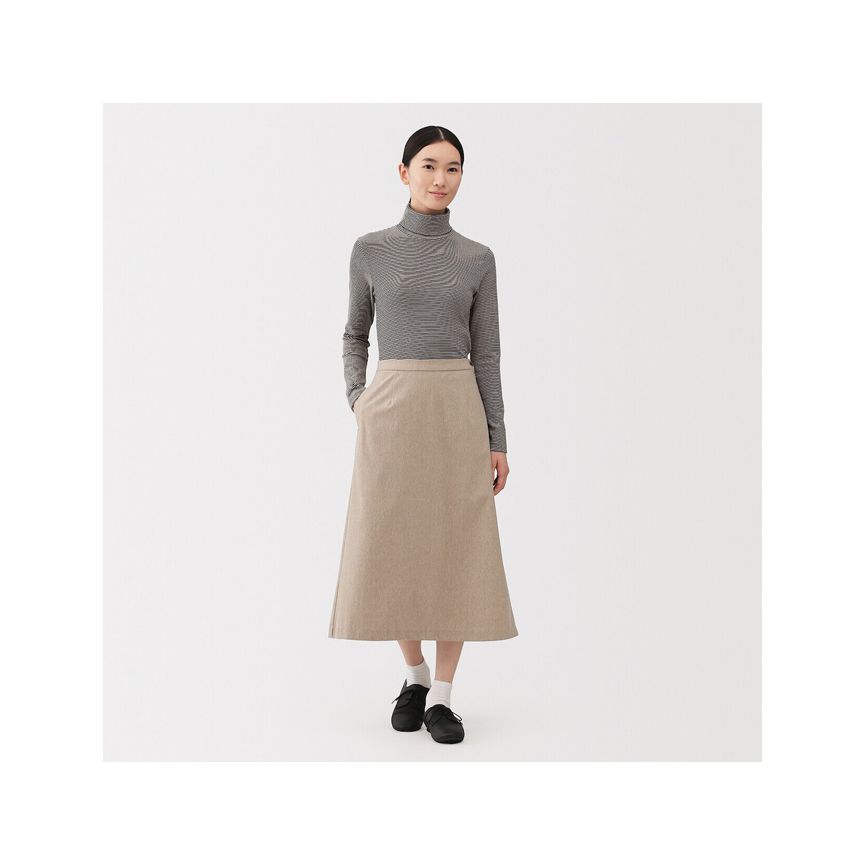 Golf bawełniany w paski czarny