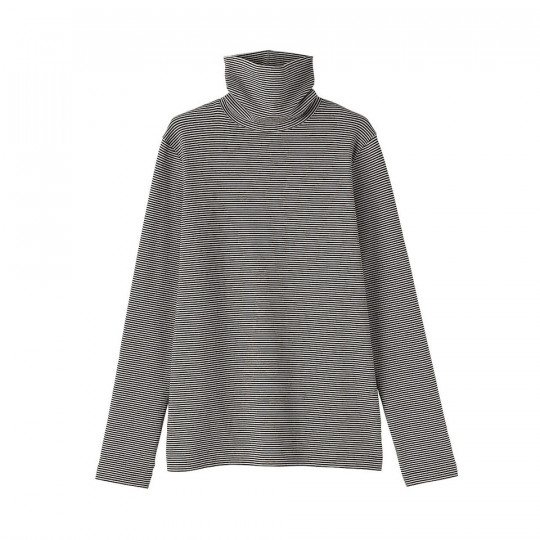 Golf bawełniany w paski czarny