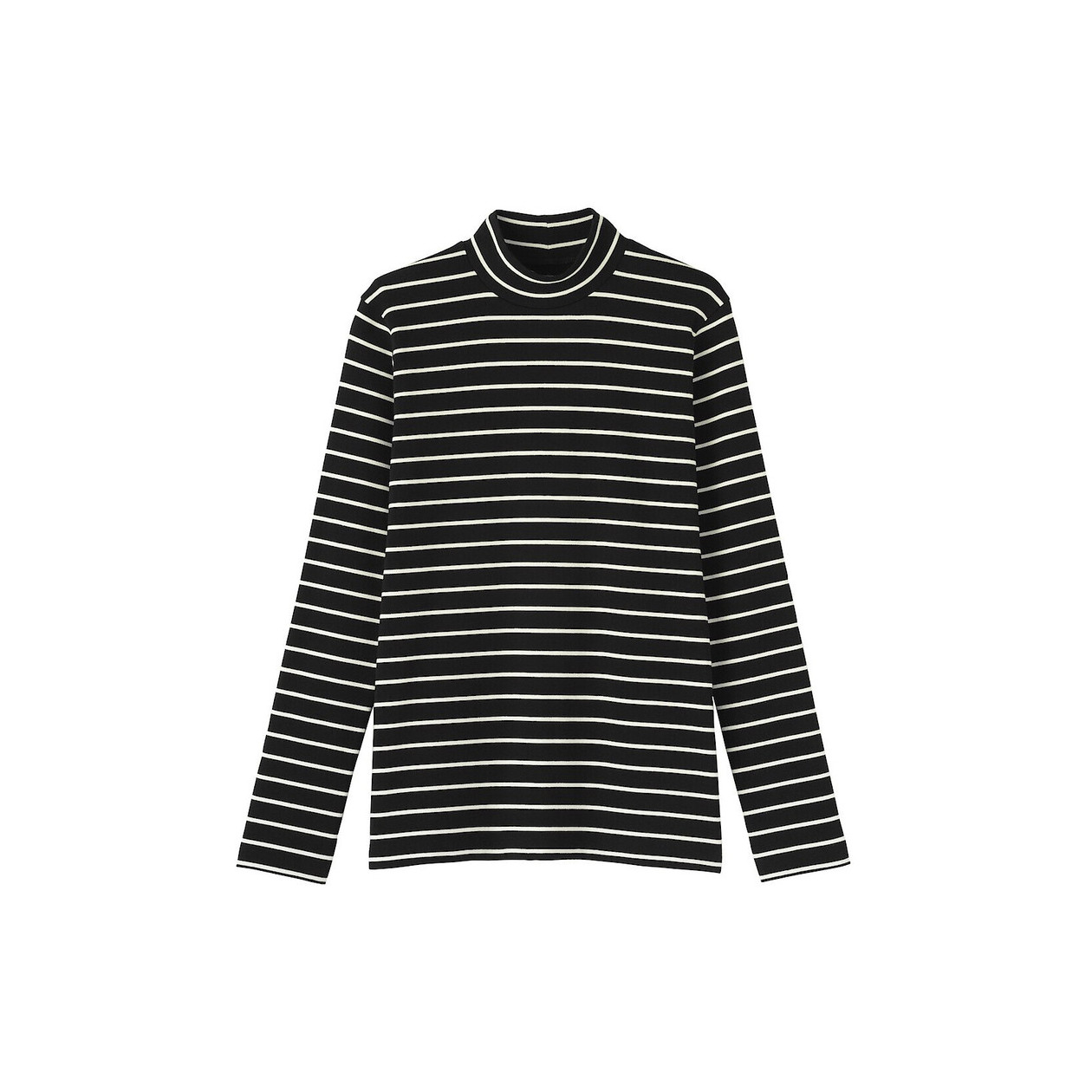 Półgolf bawełniany w paski czarny